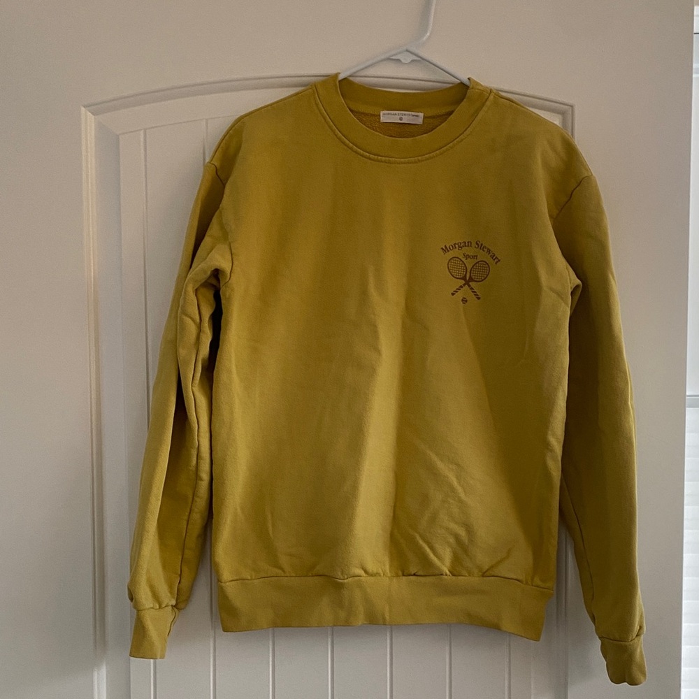 Morgan Stewart Sport Mustard Crewneck Sweater
